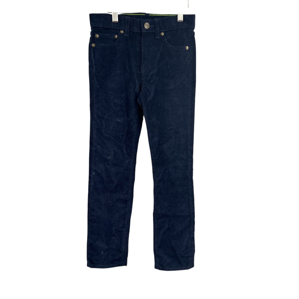Crewcuts Boys Navy Corduroy Pants Stretch Micro Wale‎ Trouser Size 8